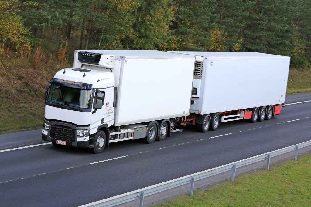 Delivery truck on the highway