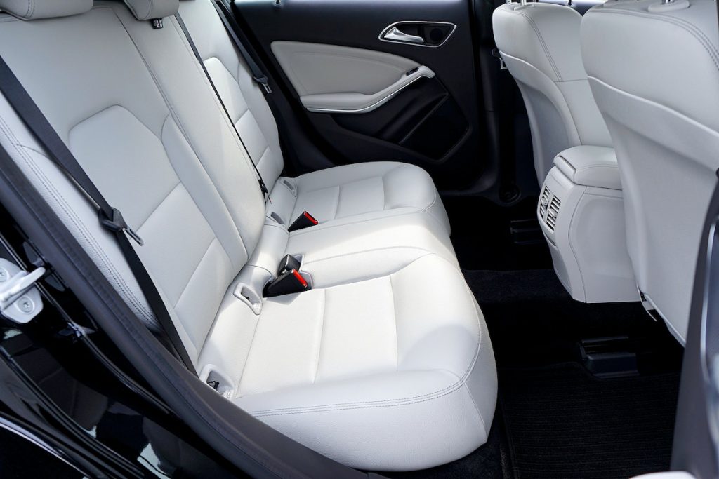 white leather seat